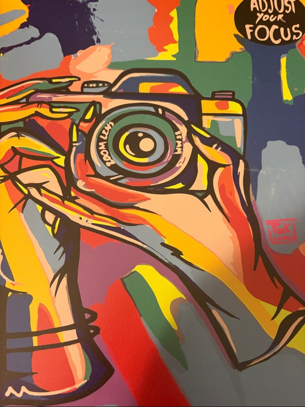 Adjust Your Focus Pop Art Camera Canvas Print - Multi-Color - Picture 12 of 12